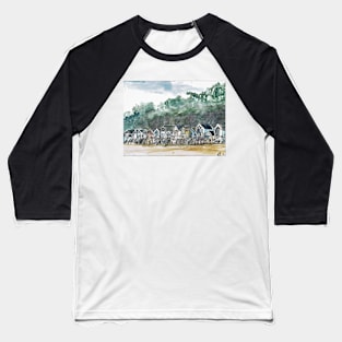 Beach Huts At  Wells-Next-The-Sea Baseball T-Shirt